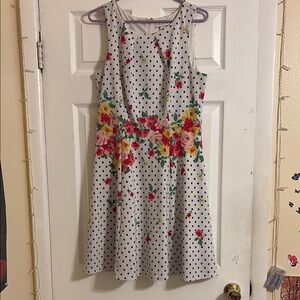Casual Floral Polka Dot Kids Dress